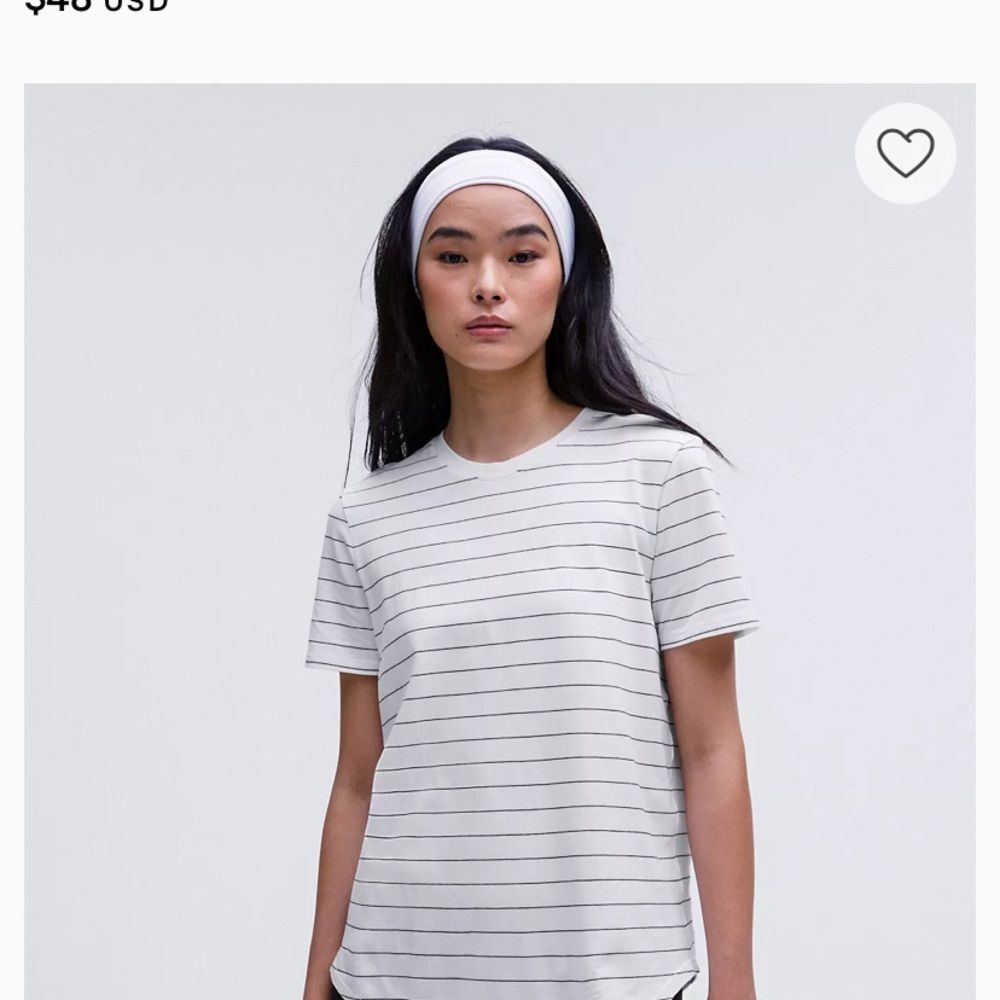 Lululemon Love Curved Hem Striped T Shirt - Picture 5 of 5